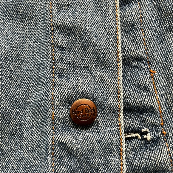 Vintage Hard Rock Cafe Amsterdam Denim Jean Jacket - Picture 5 of 12